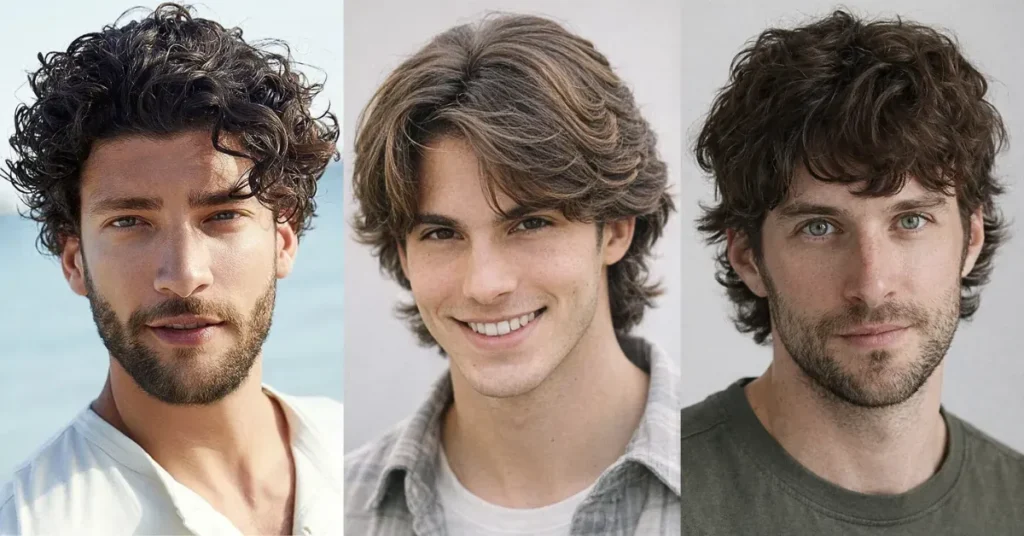prem vs natural curly hairstyle for guys