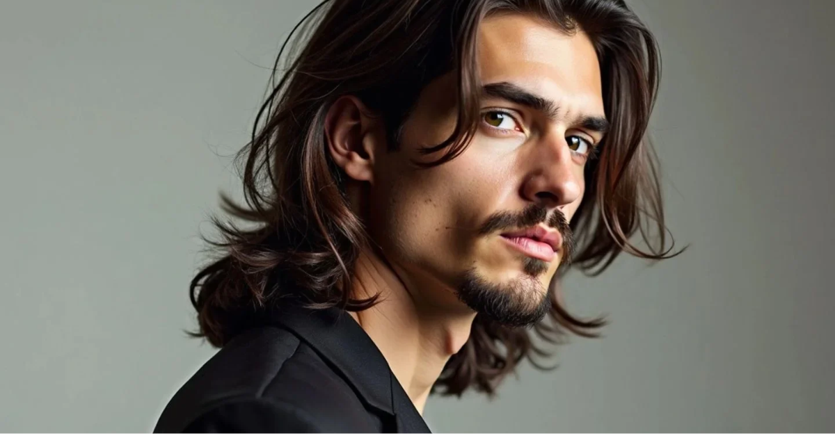 long hair style for men